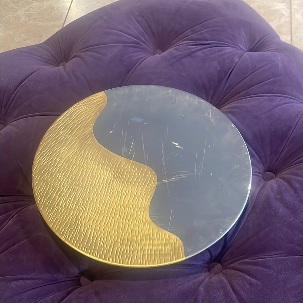L'Objet Gold Decorative Cake Stand 13”